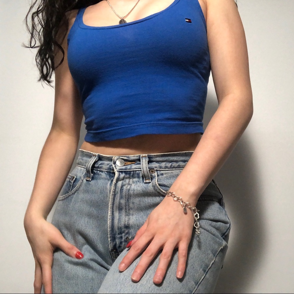 💙Vintage Blue Crop/Tack Top💙